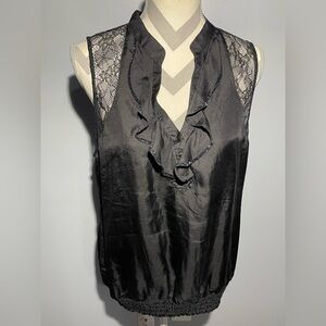 Guess Black Lace Top